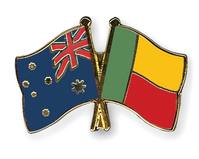 Fahnen Pins Australien Benin