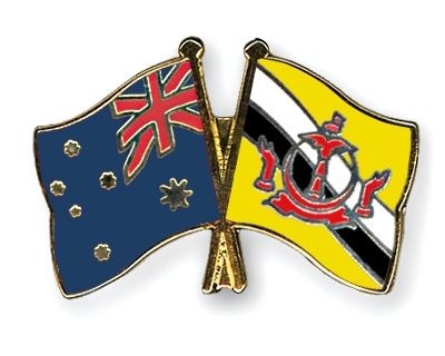 Fahnen Pins Australien Brunei-Darussalam