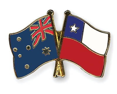 Fahnen Pins Australien Chile