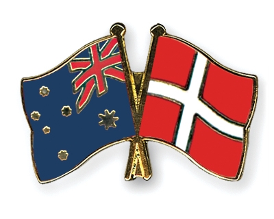 Fahnen Pins Australien Dnemark