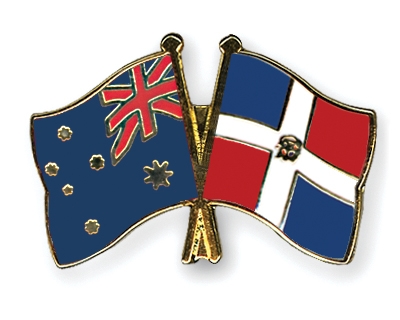 Fahnen Pins Australien Dominikanische-Republik