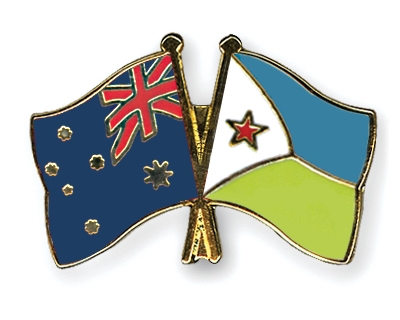 Fahnen Pins Australien Dschibuti