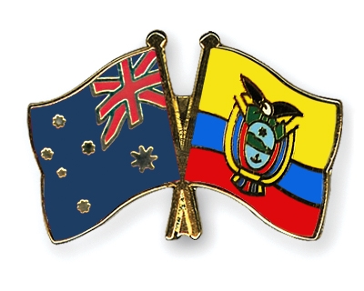 Fahnen Pins Australien Ecuador
