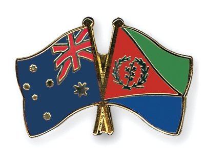Fahnen Pins Australien Eritrea
