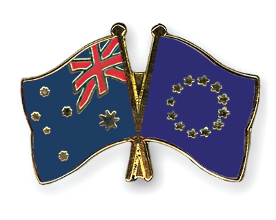 Fahnen Pins Australien Europa