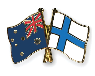 Fahnen Pins Australien Finnland