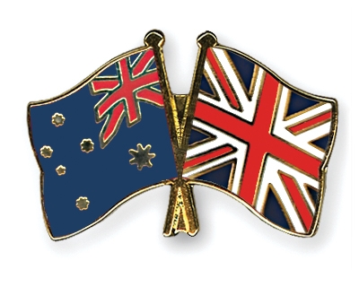 Fahnen Pins Australien Grossbritannien