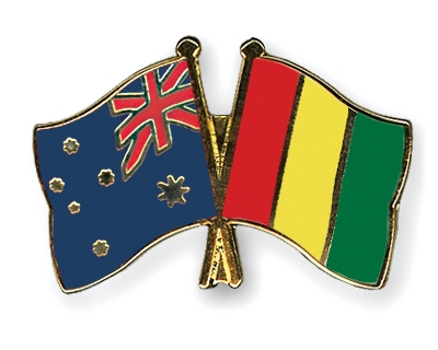 Fahnen Pins Australien Guinea