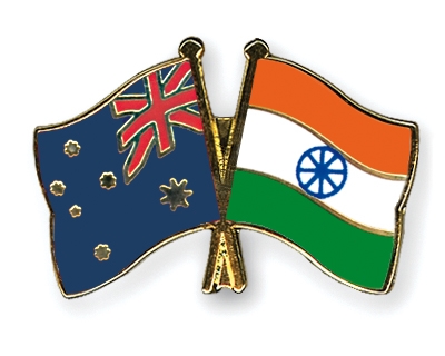 Fahnen Pins Australien Indien