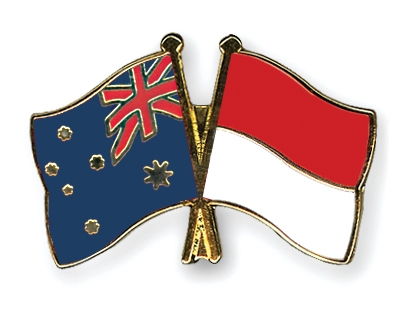 Fahnen Pins Australien Indonesien