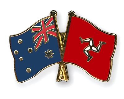 Fahnen Pins Australien Isle-of-Man