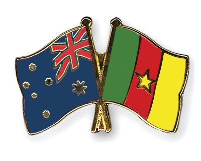 Fahnen Pins Australien Kamerun