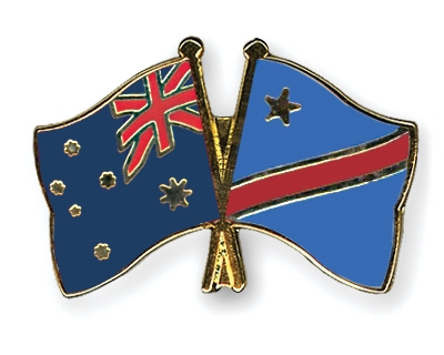 Fahnen Pins Australien Kongo-Demokratische-Republik