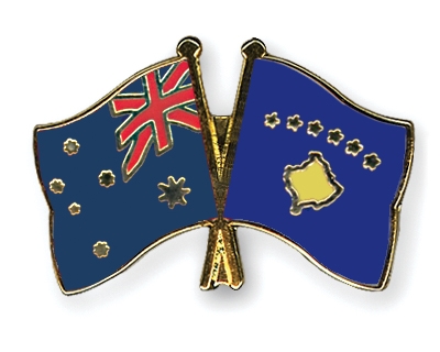 Fahnen Pins Australien Kosovo