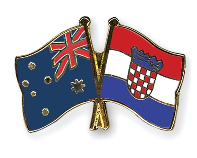 Fahnen Pins Australien Kroatien