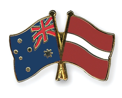 Fahnen Pins Australien Lettland