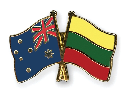 Fahnen Pins Australien Litauen