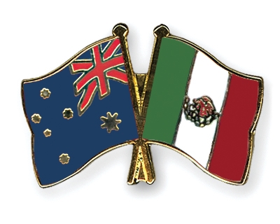 Fahnen Pins Australien Mexiko