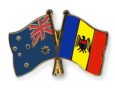 Fahnen Pins Australien Moldau