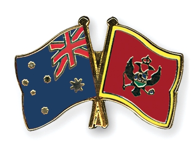 Fahnen Pins Australien Montenegro