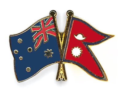 Fahnen Pins Australien Nepal