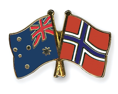 Fahnen Pins Australien Norwegen