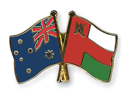 Fahnen Pins Australien Oman