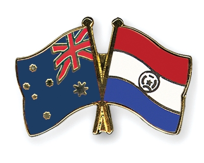 Fahnen Pins Australien Paraguay