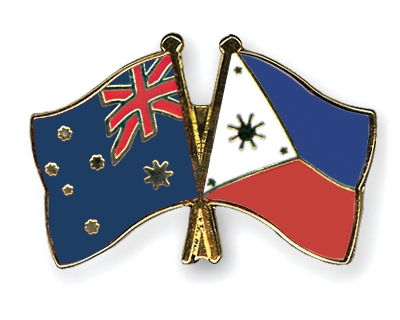 Fahnen Pins Australien Philippinen