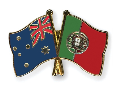 Fahnen Pins Australien Portugal