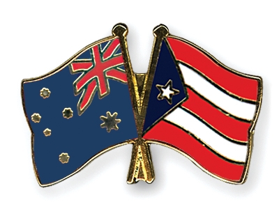 Fahnen Pins Australien Puerto-Rico