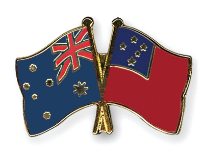 Fahnen Pins Australien Samoa