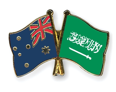Fahnen Pins Australien Saudi-Arabien