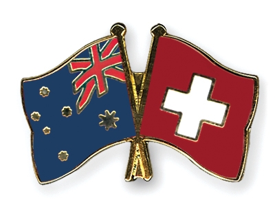 Fahnen Pins Australien Schweiz