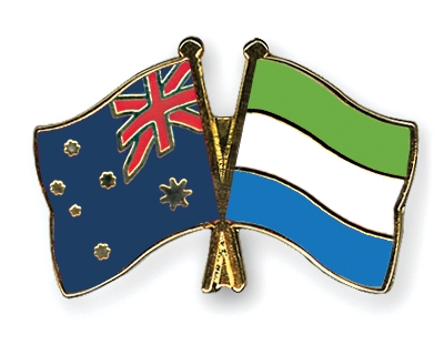 Fahnen Pins Australien Sierra-Leone