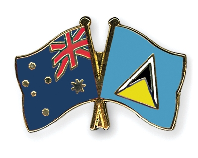 Fahnen Pins Australien St-Lucia