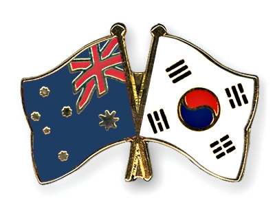 Fahnen Pins Australien Sdkorea