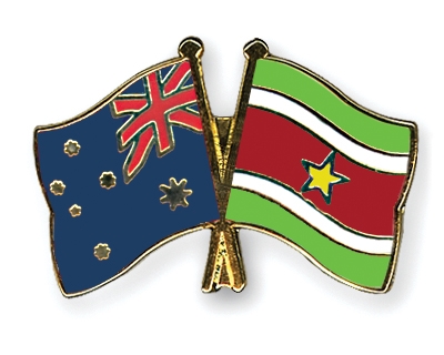 Fahnen Pins Australien Surinam