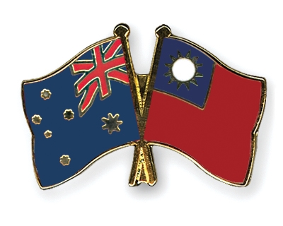 Fahnen Pins Australien Taiwan