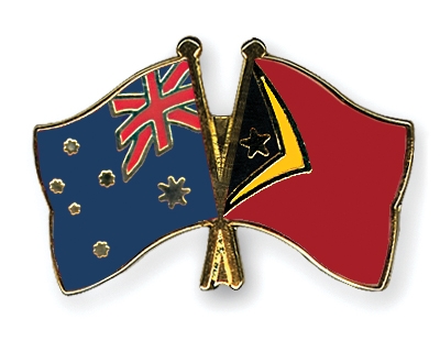 Fahnen Pins Australien Timor-Leste