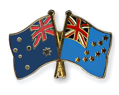 Fahnen Pins Australien Tuvalu