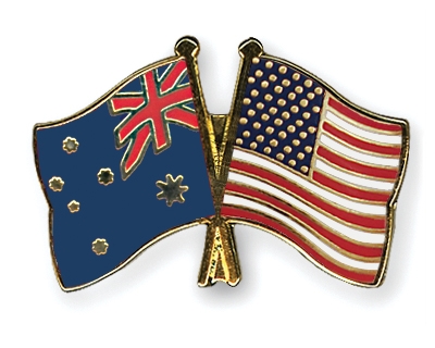 Fahnen Pins Australien USA