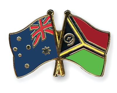 Fahnen Pins Australien Vanuatu