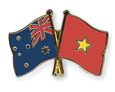 Fahnen Pins Australien Vietnam