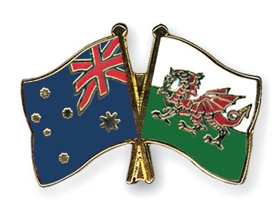 Fahnen Pins Australien Wales