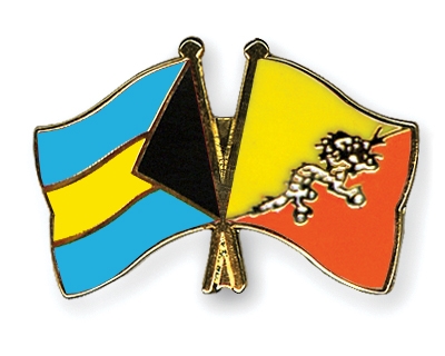 Fahnen Pins Bahamas Bhutan