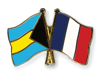 Fahnen Pins Bahamas Frankreich