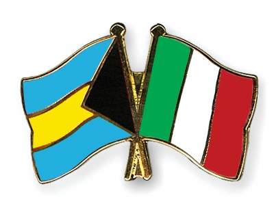 Fahnen Pins Bahamas Italien