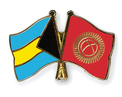 Fahnen Pins Bahamas Kirgisistan