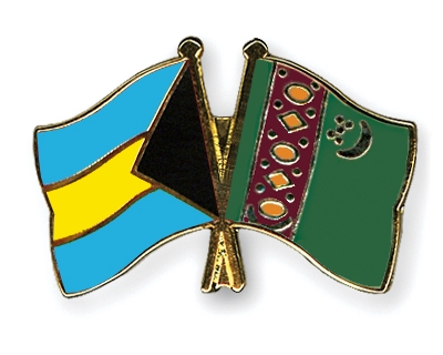 Fahnen Pins Bahamas Turkmenistan